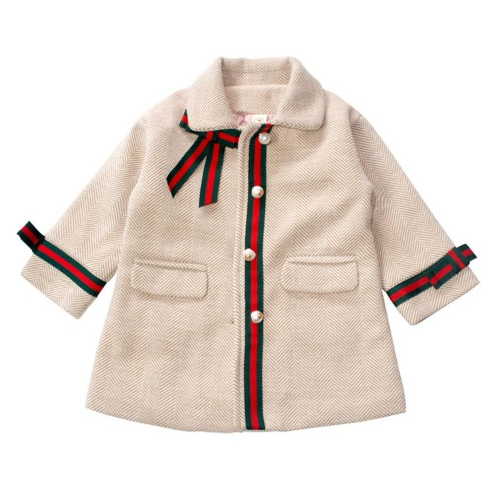 Girl’s Herringbone Dress Coat